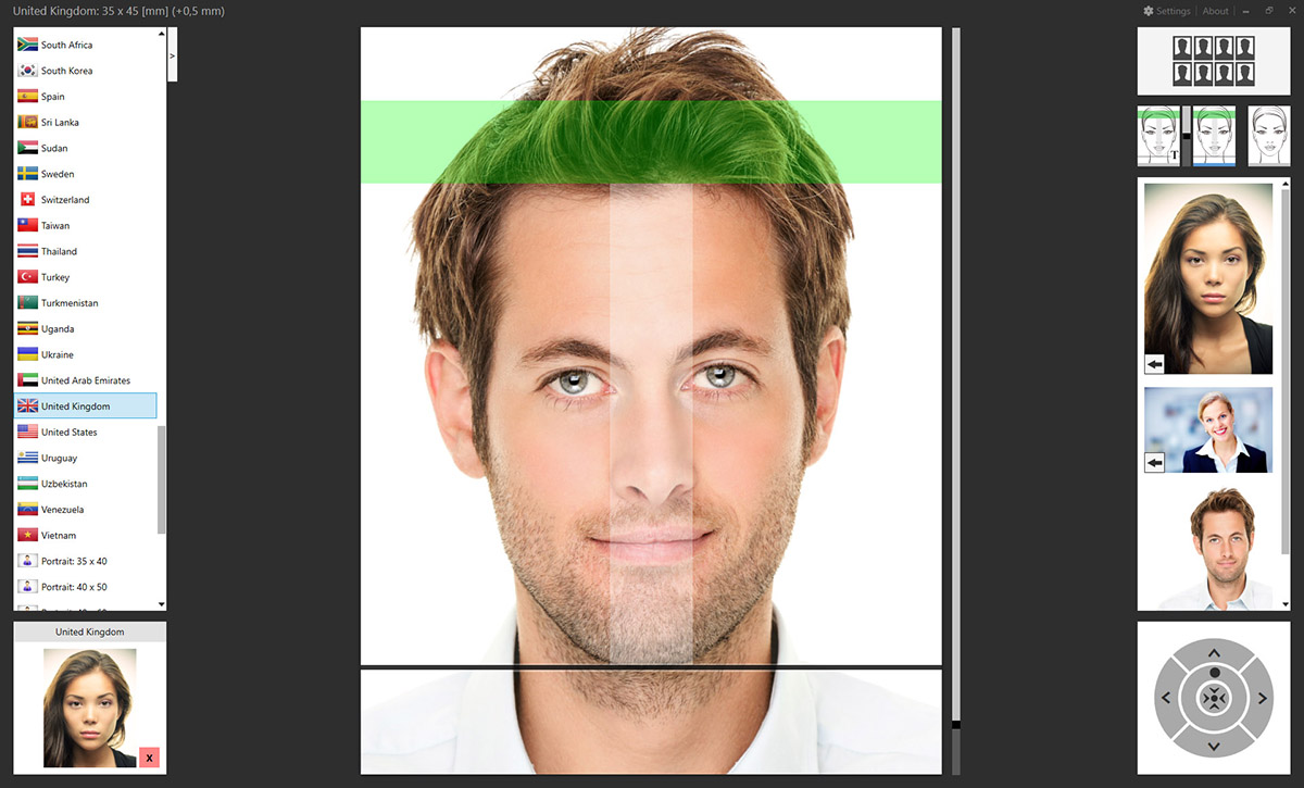 Create two different passport photos