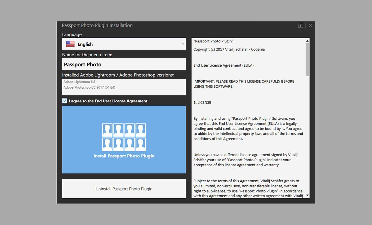 Passbild Plugin Installation